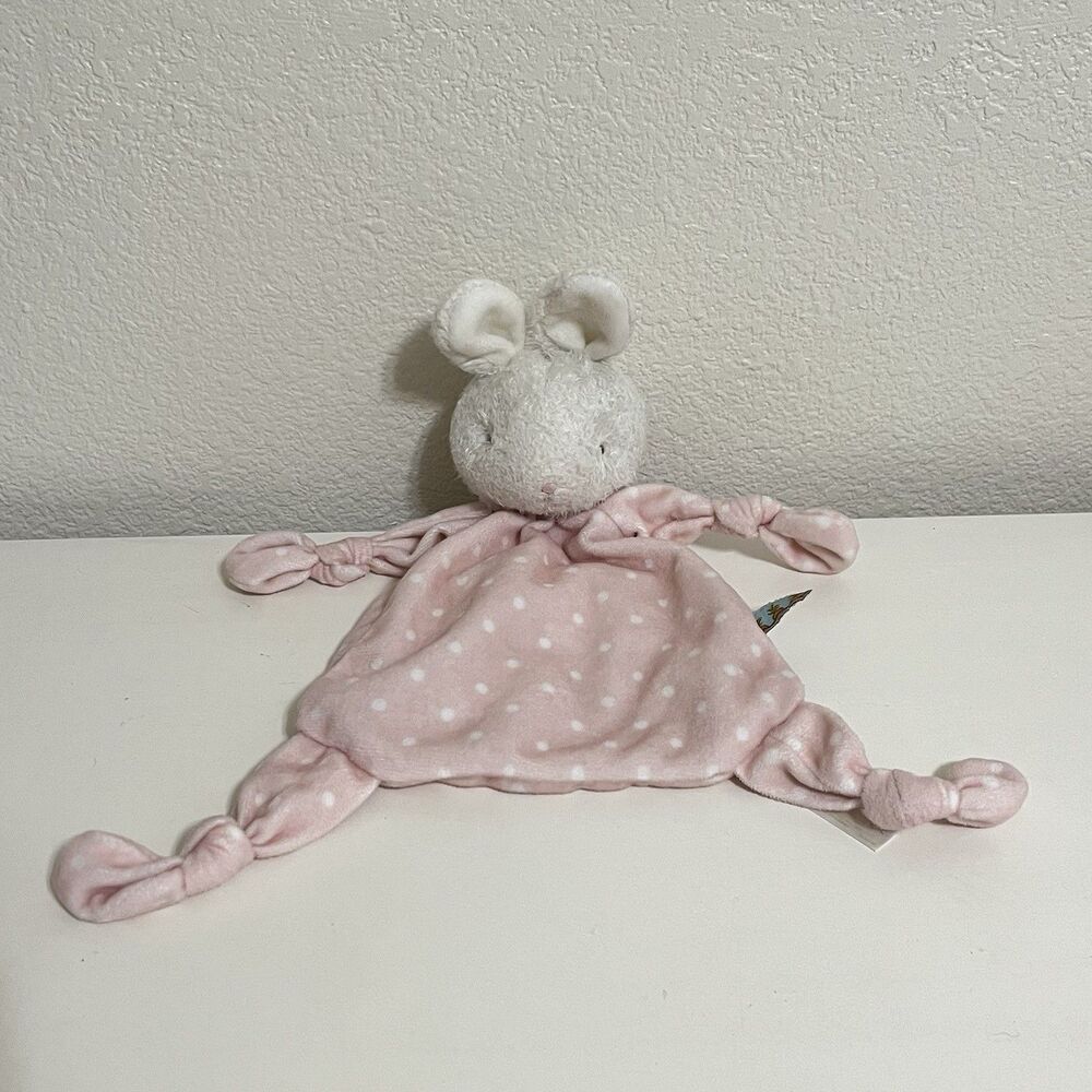Bunnies By the Bay Blossom Bunny Knotty Friend Lovey Pink Polka Dots Lovie